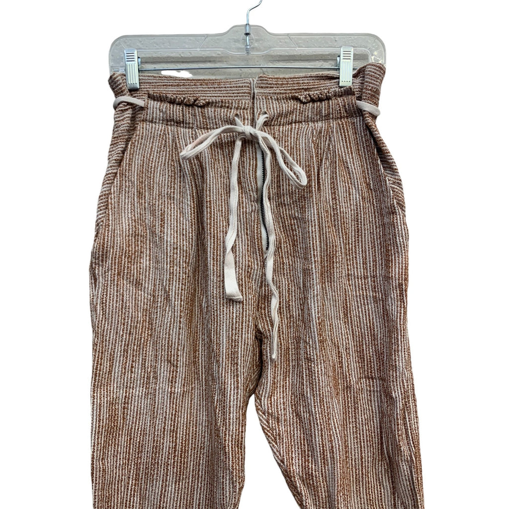 Free People Womens Light at Sunrise Cotton Knit Cropped Pants SZ 4