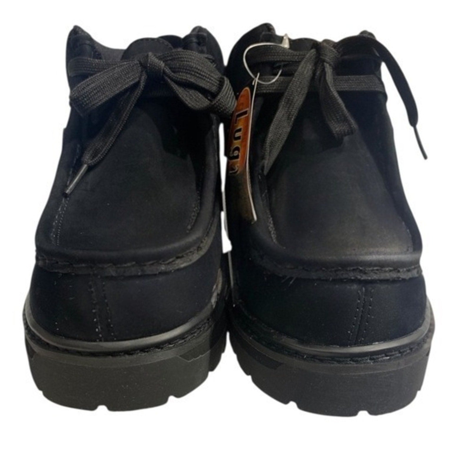 Lugz Black Suede Chukka Boots Mens Lug Sole Lace Up Ankle Boots SZ 7.5