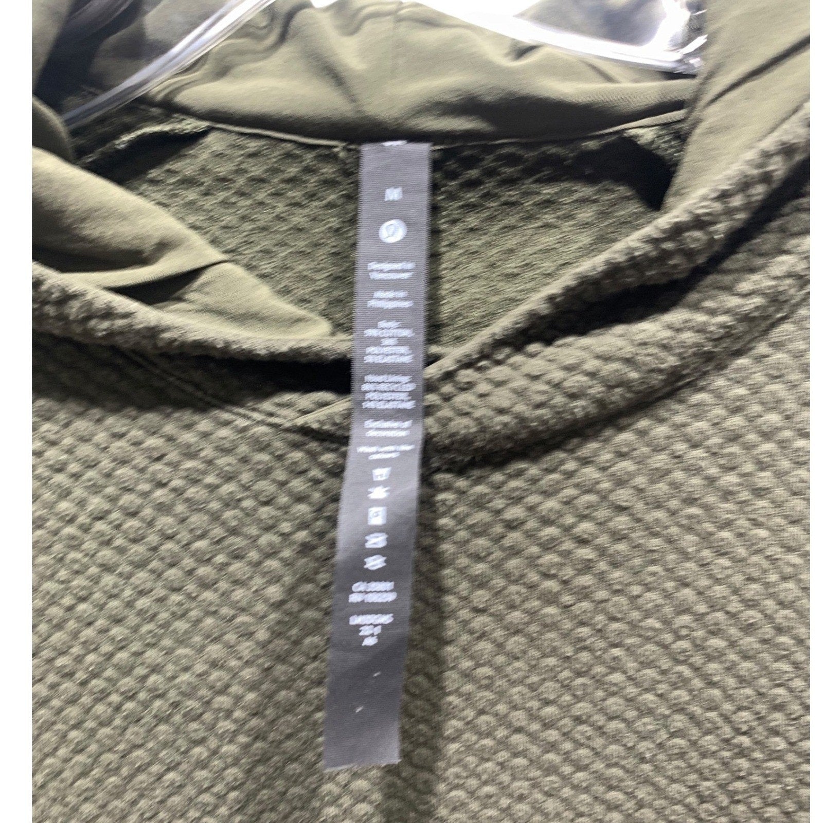 Lululemon At Ease Hoodie Dark Olive Green TexturedMens Medium