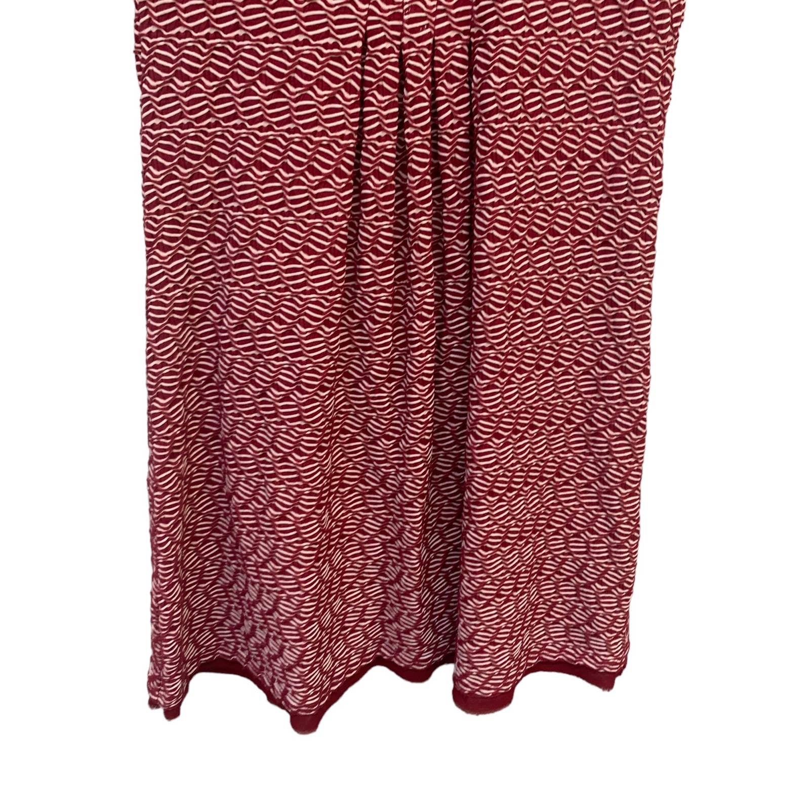 ANTHROPOLOGIE Maeve Dora Red & White Short Sleeve Shift Dress SZ XS