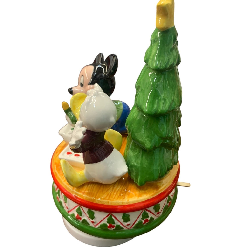 Vintage Disney SCHMID Mickey Mouse Donald Duck  Music Box Figure