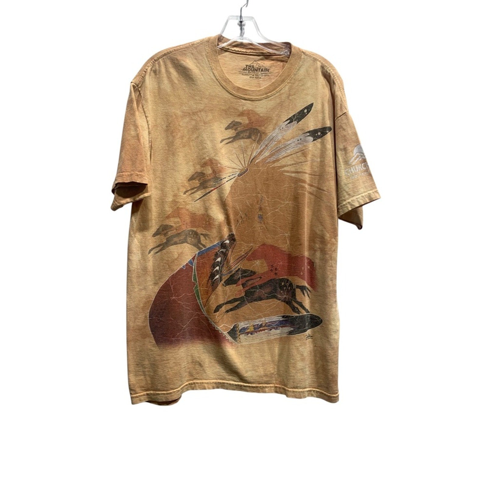 The Mountain T Shirt Mens Large Chukchansi Gold Resort Native Horses Tee