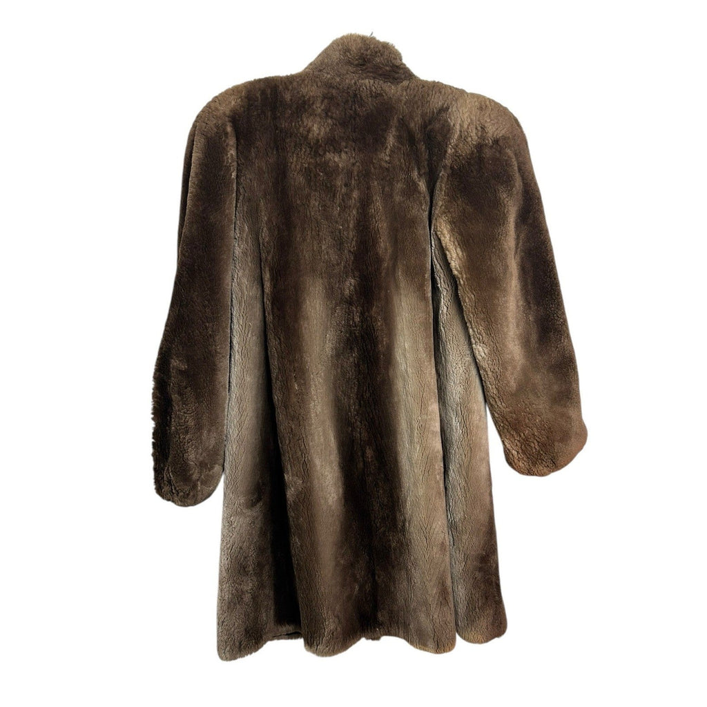 Benzing Furs Vintage Sheared Beaver Fur Coat Brown Gradient Large mob wife lux