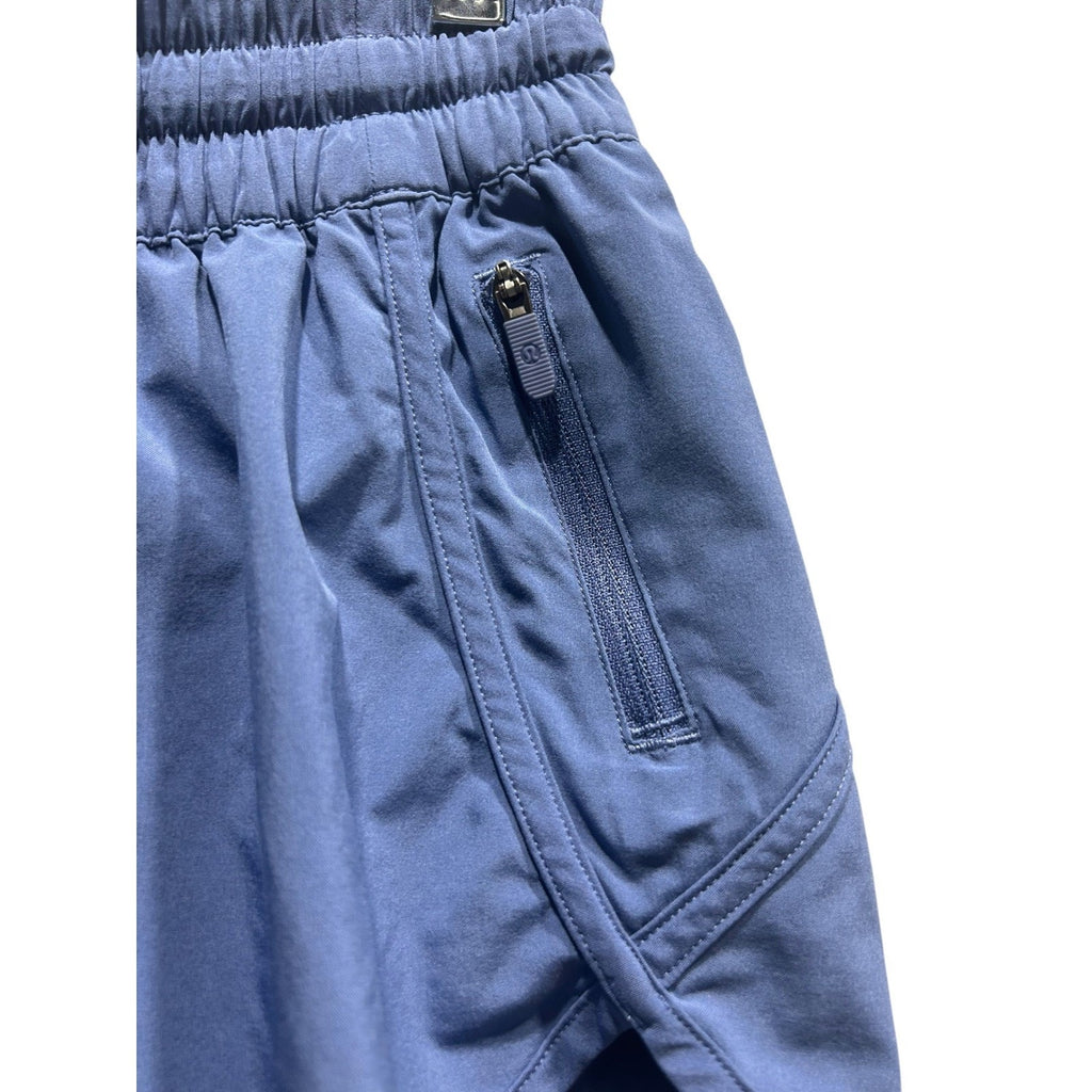 Lululemon Tracker Short V 4" Brilliant Blue Smocked Waist Athletic Shorts 4 gym
