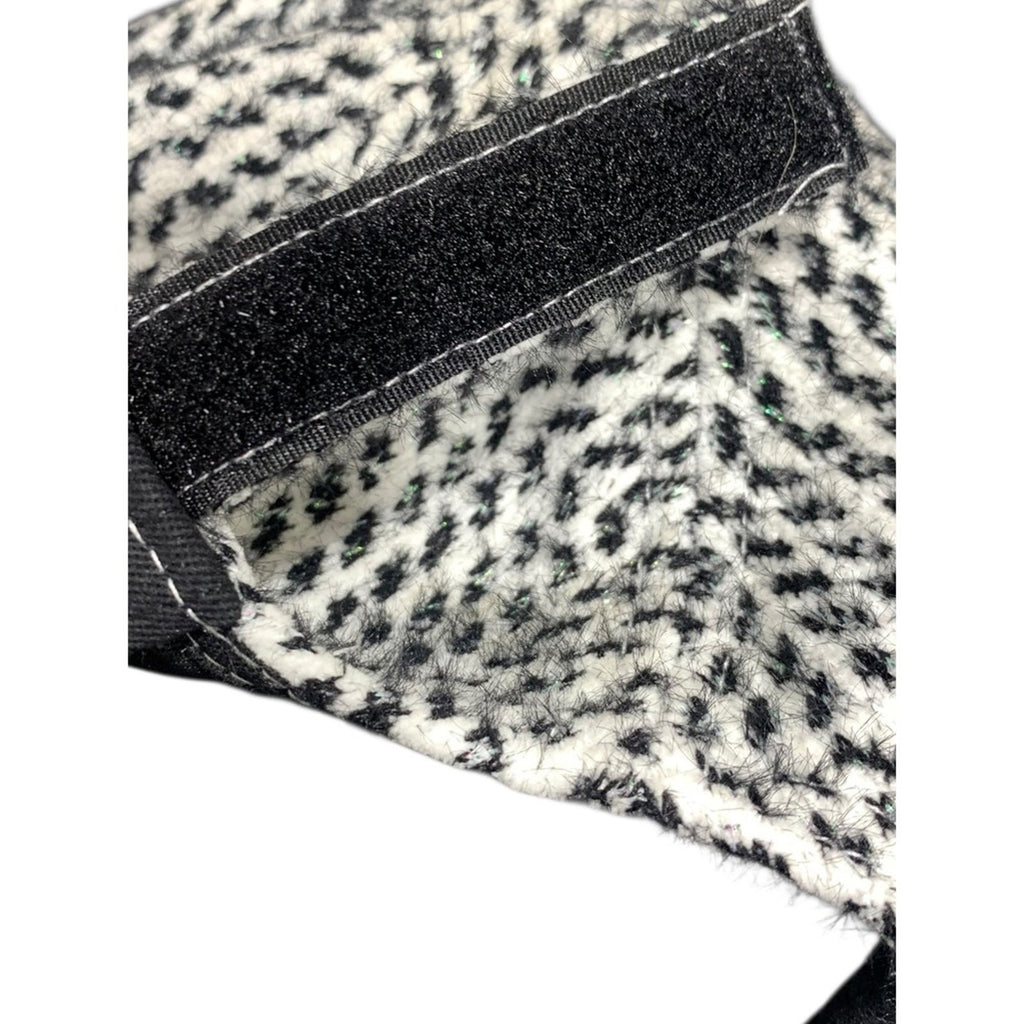 Anthropologie Black White Textured Dalmatian Print Baseball Cap Hat