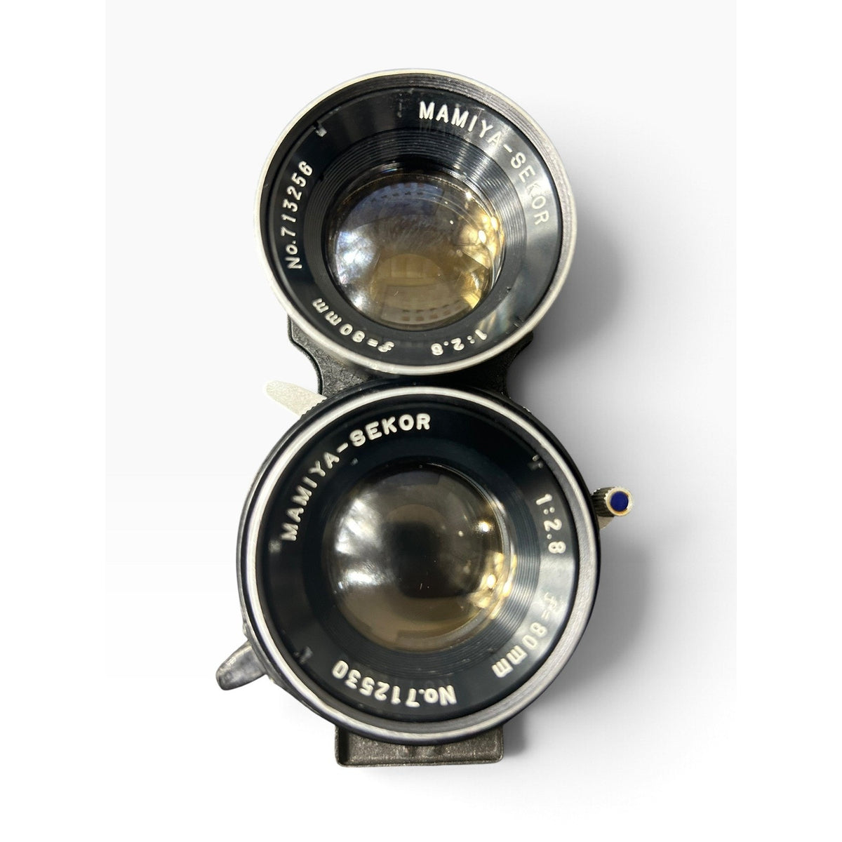 Mamiya Sekor 80mm f2.8 Twin Lens for C330 C220 TLR Format Seiko Shutter Blue Dot