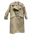 Vintage Sears Perma-Prest Coats Womens Beige Double Breasted Trench Coat Size 16