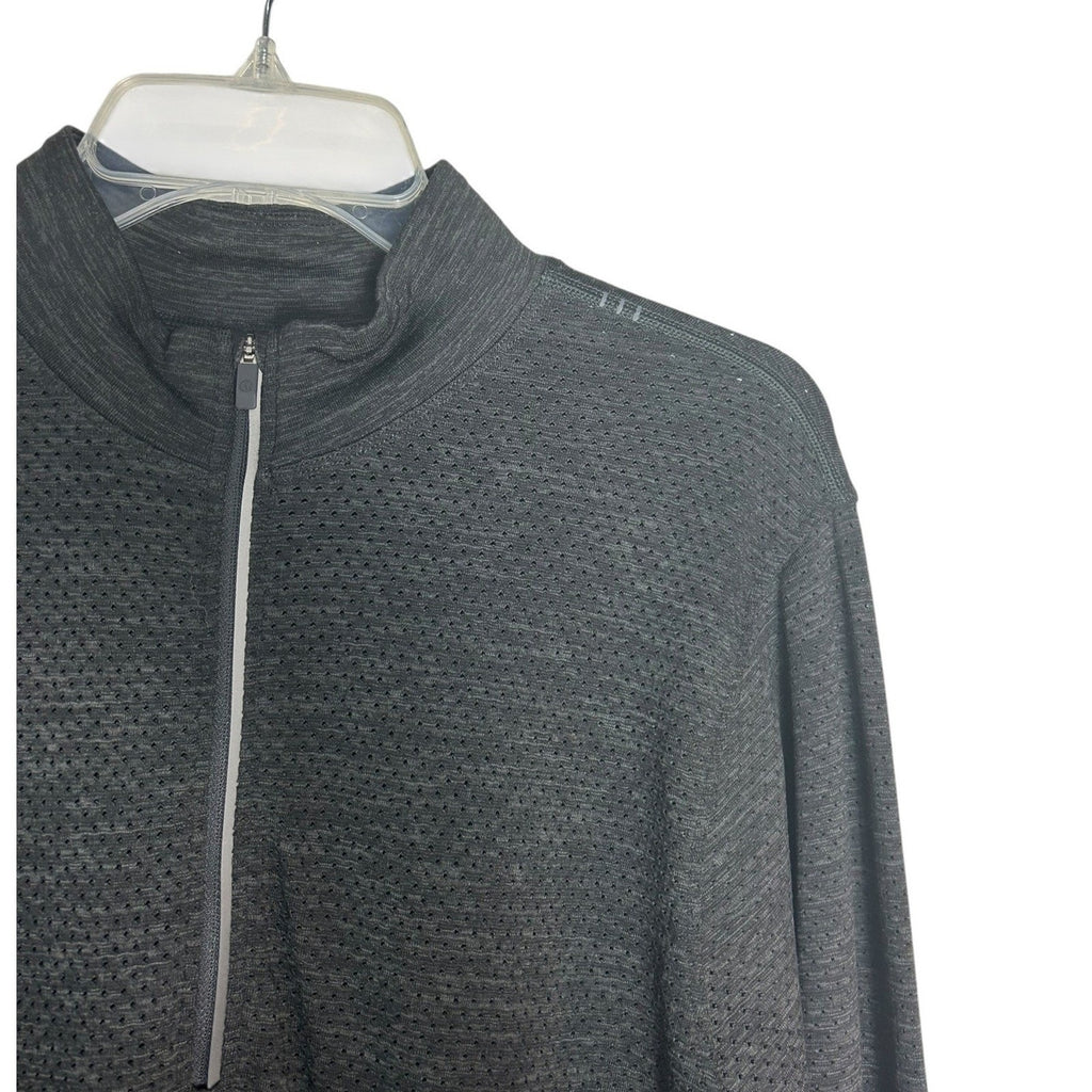 Lululemon Metal Vent Tech Half Zip Pullover Mens Medium Gray Heather Long Sleeve