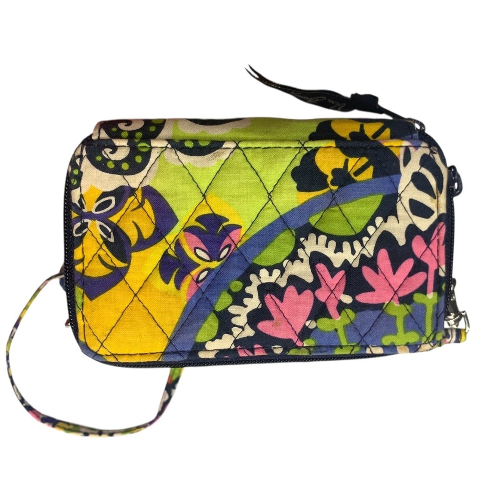 Vera Bradley Wristlet Wallet Zip Around Travel Card Holder Organizer Multi Color