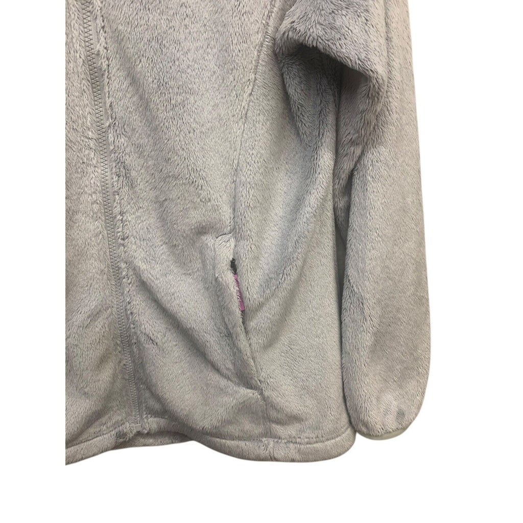 The North Face Jacket Girls Extra Large Gray Full Zip Fleece Pockets Osolita