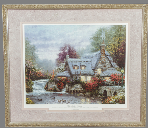 The Miller’s Cottage: The Olde Thomashire Mill and the Broadwater at Early Evening by Thomas Kinkade