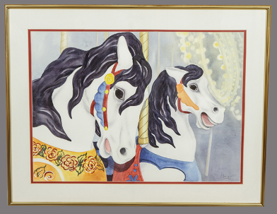 Carousel Ponies by J. Bray
