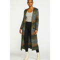 Sleeping in the snow Maxi Cardigan Long Sleeve Striped Knit Boho Women's S