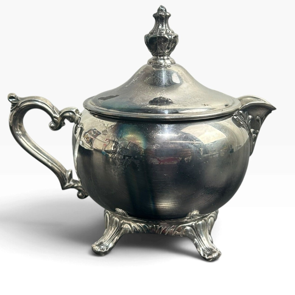 Wm Rogers Silver Plate High-end Service Set Pitcher Sugar Bowl Tray Victorian