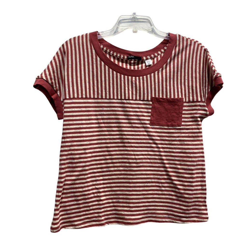 BDG Urban Outfitters Red Stripe Pocket Tee Shirt Womens M Casual Grunge Top