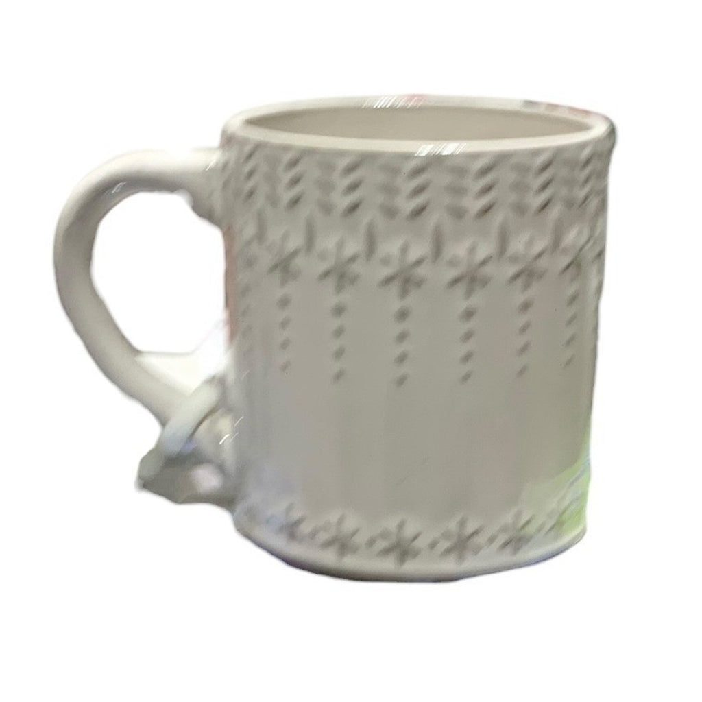 NWT Anthropologie Snowcap Reactive-Glazed Monogram Mug H