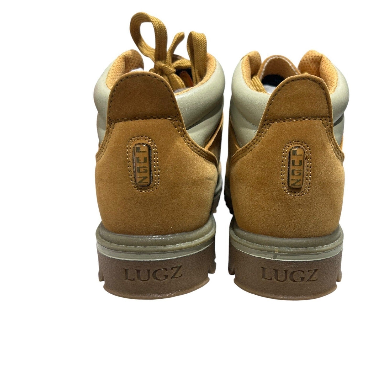 Lugz Pathway Golden Wheat Cream Gum Moc Toe Boots Mens 10 workwear utility