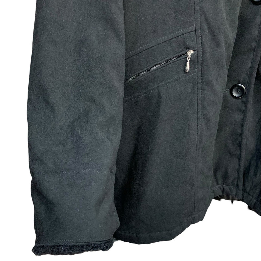 Marlo Artic Warmth Faux fur Black Jacket SZ XL