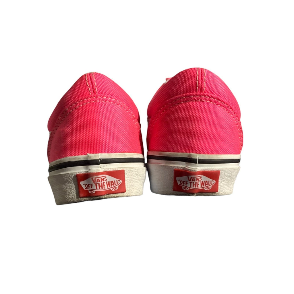 Vans Old Skool Neon Pink Canvas Low Top Sneakers Womens 5 Mens 3.5