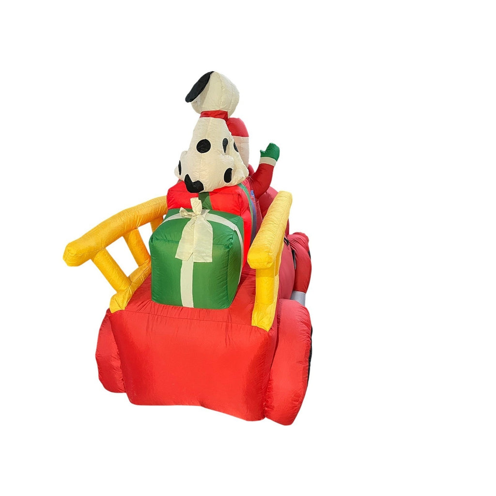 Gemmy 6' Santa Fire Truck Dalmatian Dog Christmas Inflatable Yard Decor