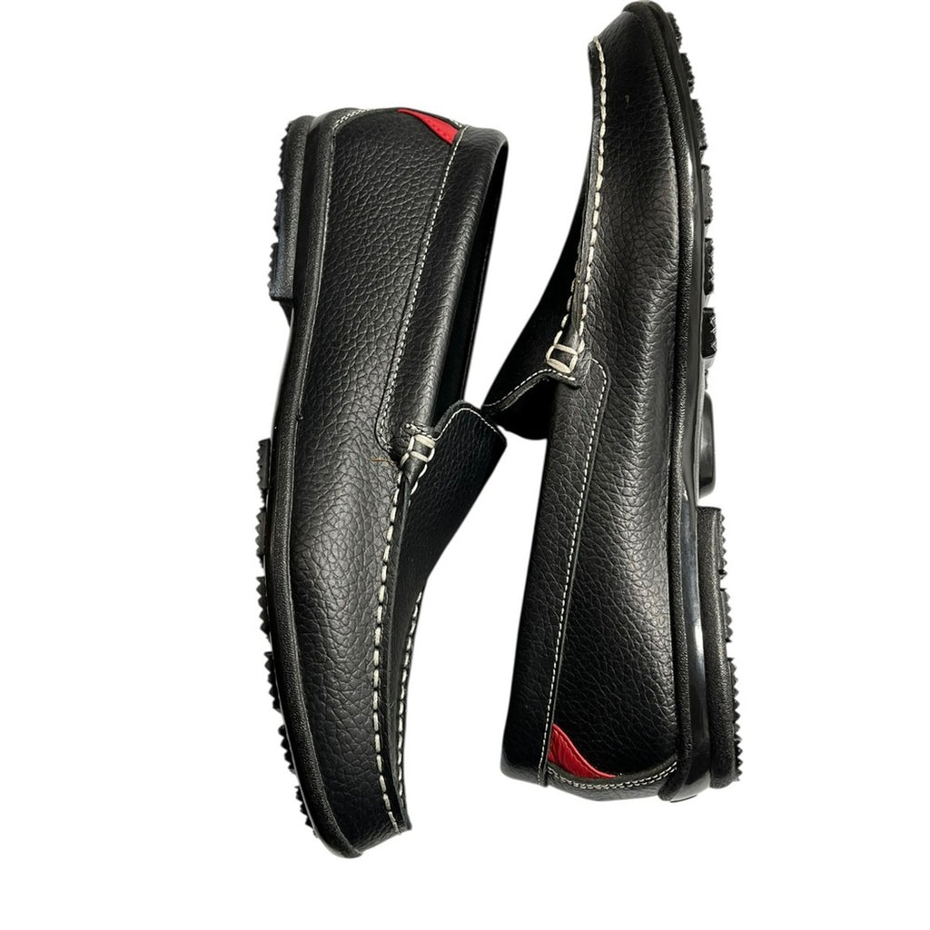FootJoy Mens Black Leather Driving Moccasin Loafers Golf Shoes Size 8.5M