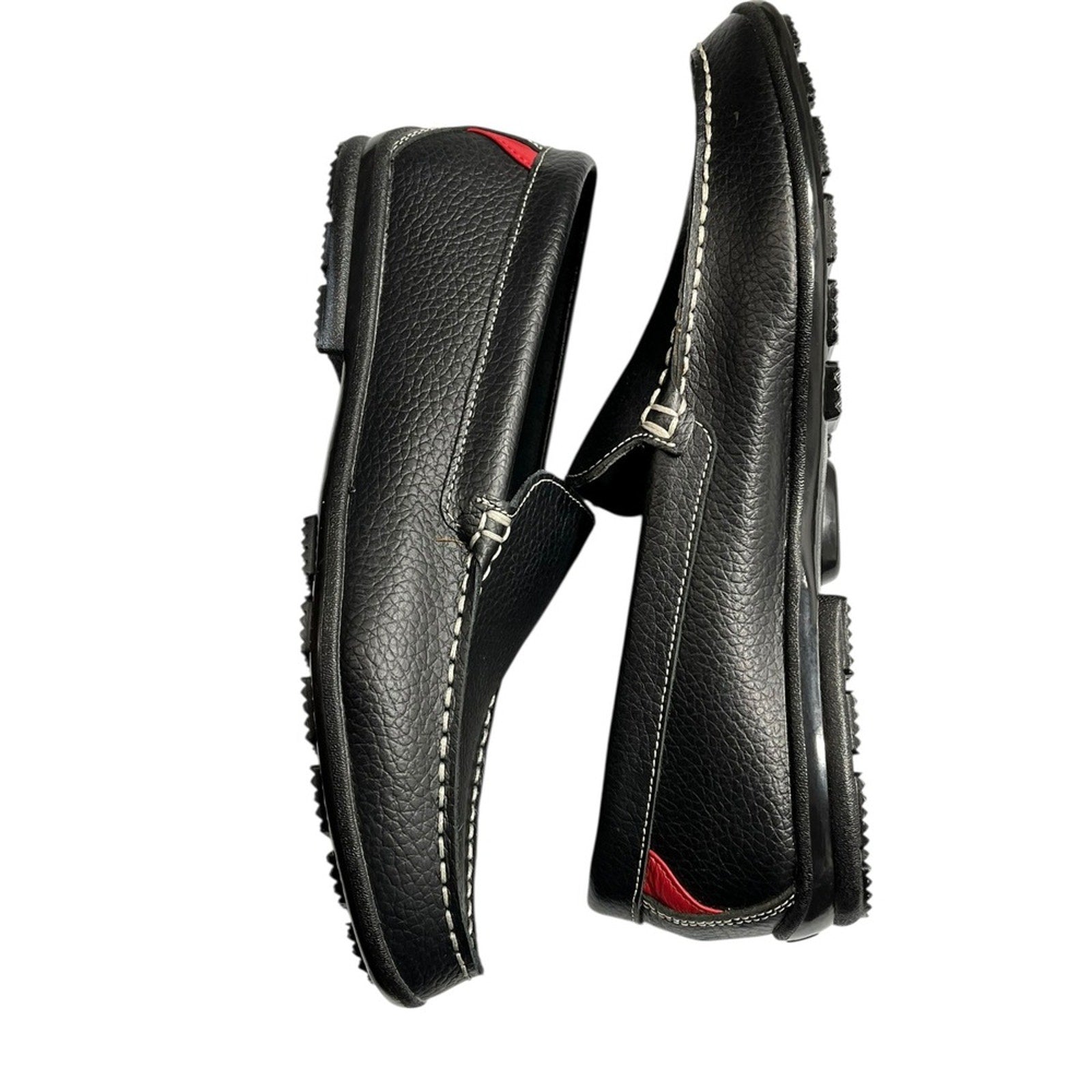 FootJoy Mens Black Leather Driving Moccasin Loafers Golf Shoes Size 8.5M