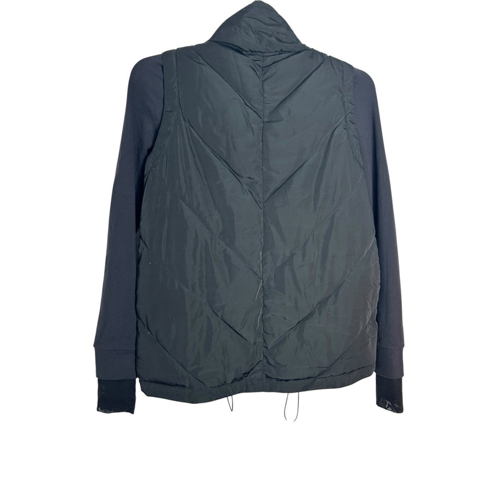 Alo Yoga Cool Breaker Hybrid Puffer Jacket Black Full Zip Thumbhole XS winter