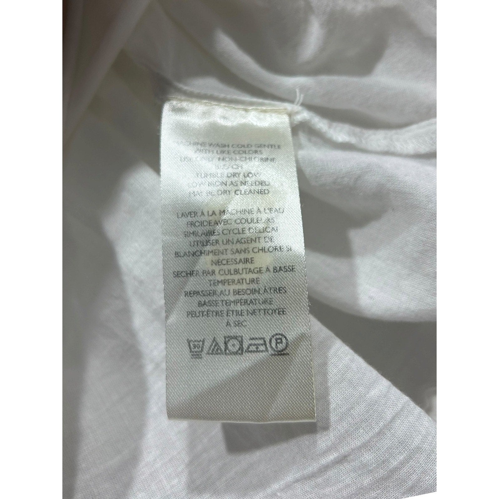 Free People White Crochet Lace Trim Buttons Gauze Boho Blouse XS Cottagecore air