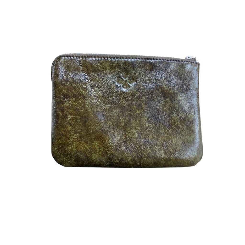 Patricia Nash Turquoise Floral Embossed Leather Wristlet Clutch Zip Wallet