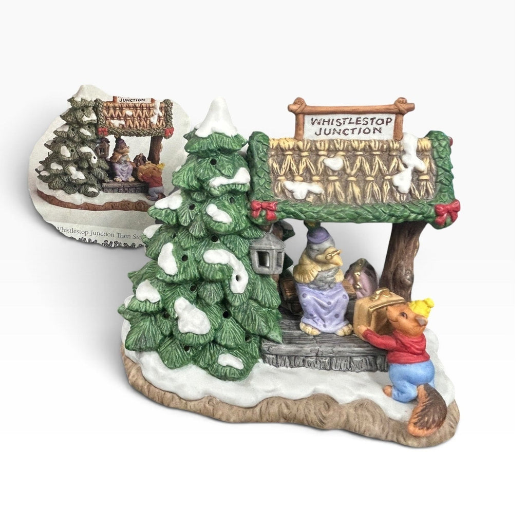 Fitz and Floyd Whistlestop Junction Train Stop Enchanted Forest 19/790 1994