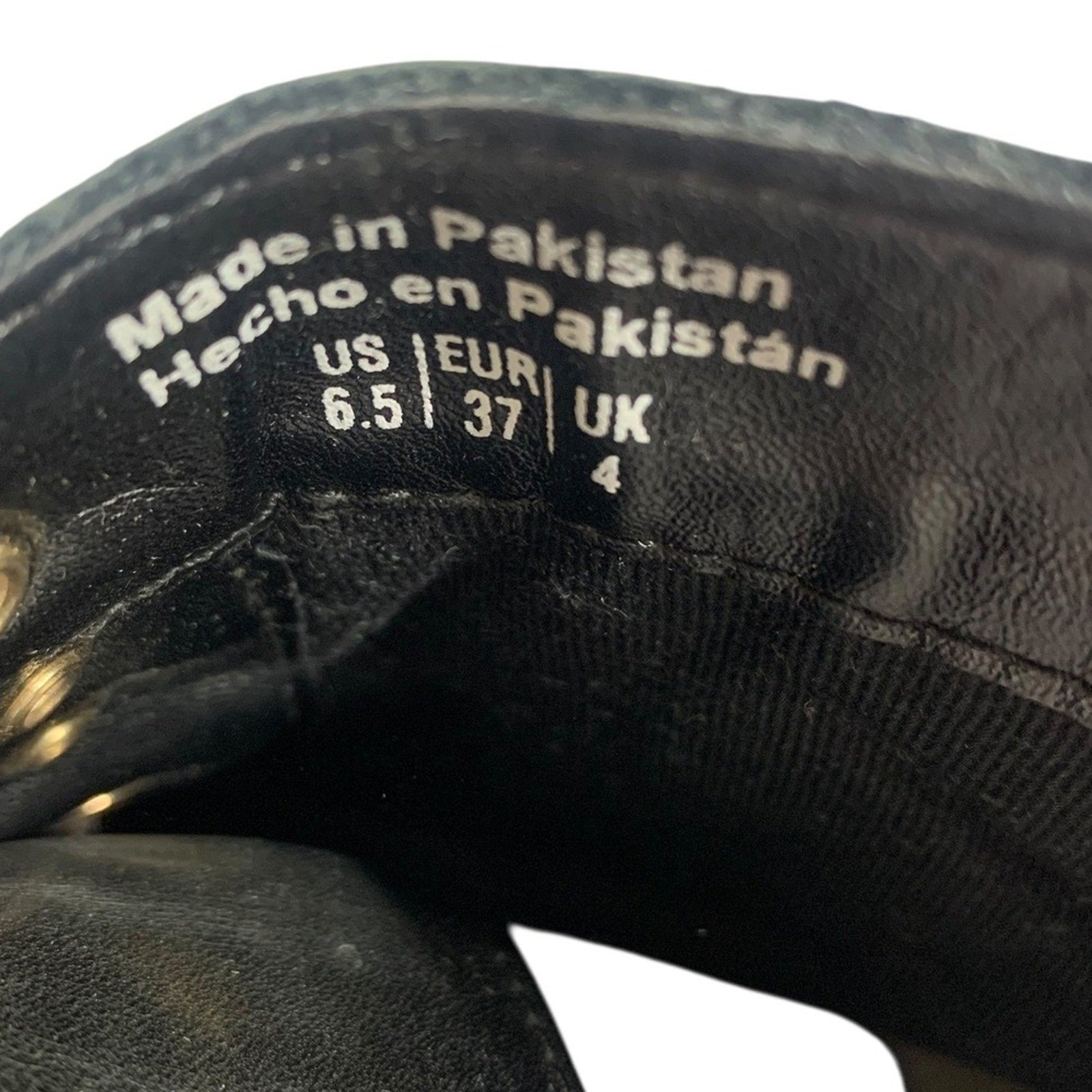 ALDO FELALIA Black Leather Lace Up Side Zip Combat Boots Women US 6.5