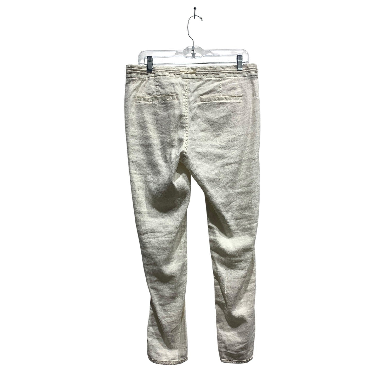 Pilcro and the Letterpress No 29 Cream Drawstring Tapered Pants Womens Size 29
