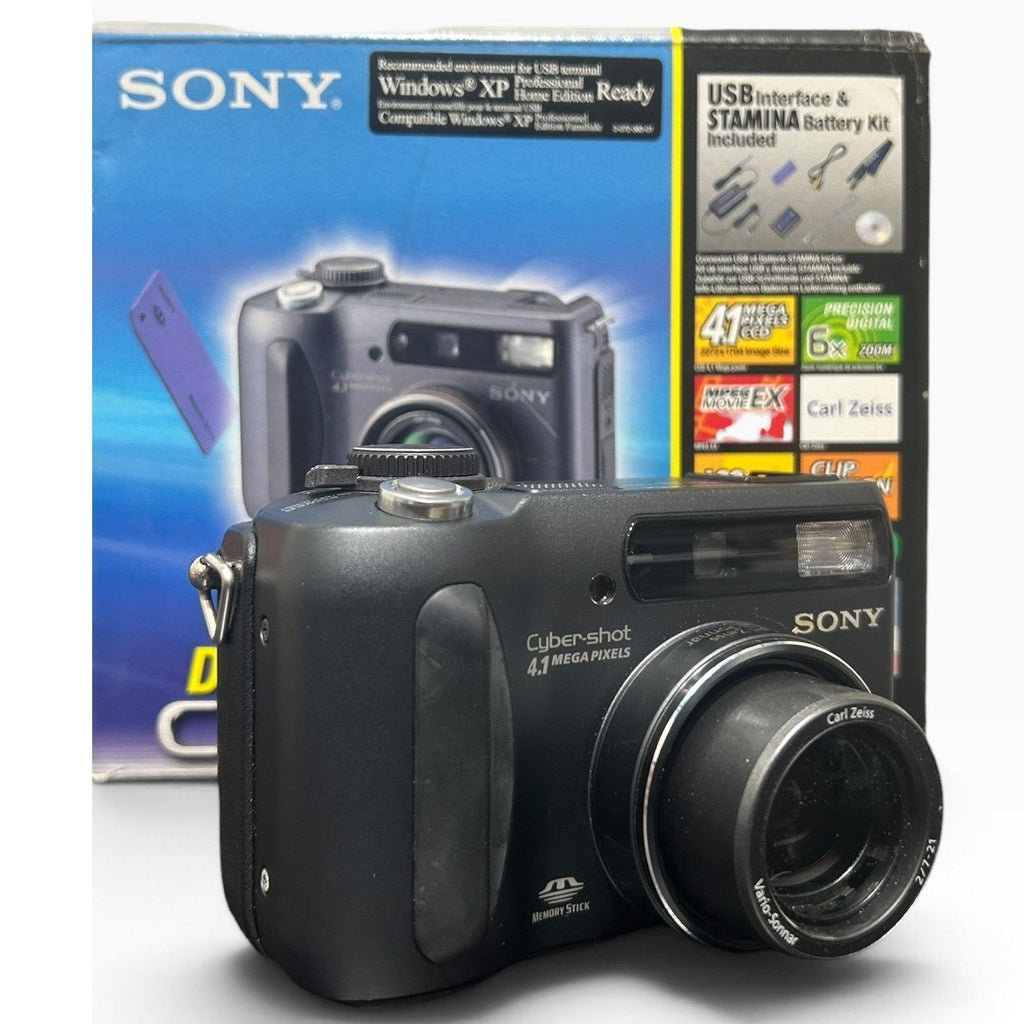 Sony Cyber-shot DSC-S85 4.1MP Digital Camera Black Carl Zeiss Bundle with Box