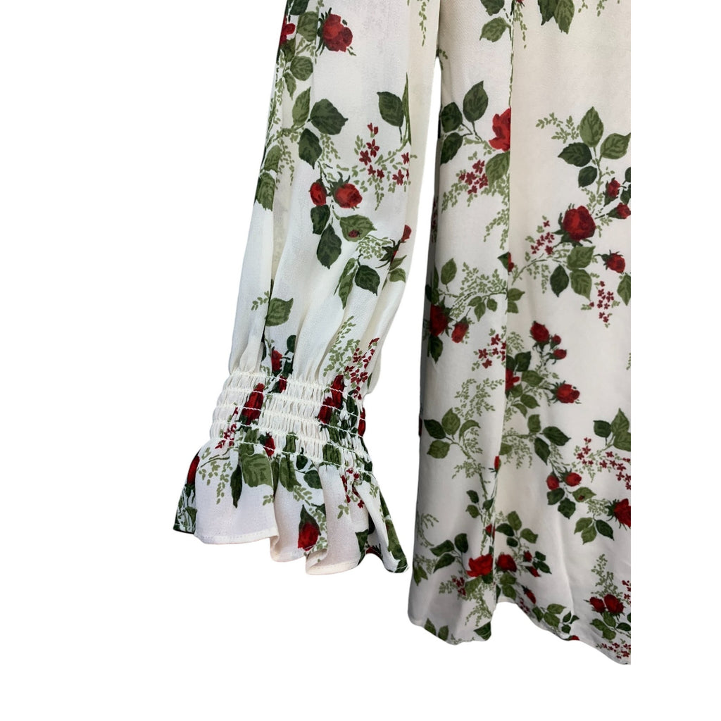 REFORMATION Jourdan Dress Ivory/Floral SZ Small BabyDoll