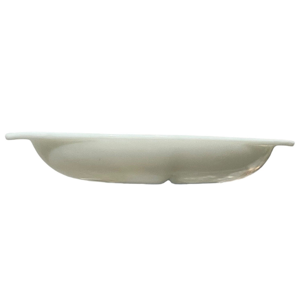 Pyrex 1063 White Milk Glass Divided Oval Casserole Dish 1.5 Qt Made in USA