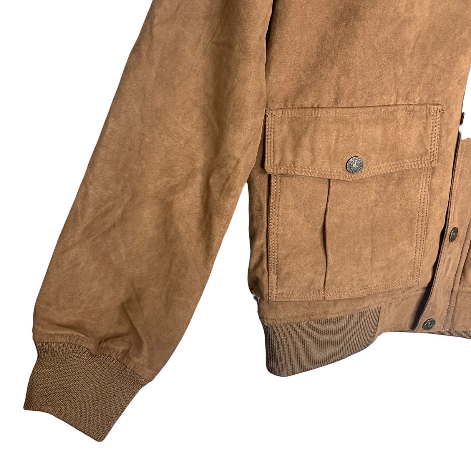 Cody James Dark Brown Swayed Bomber Men's Jacket SZ S