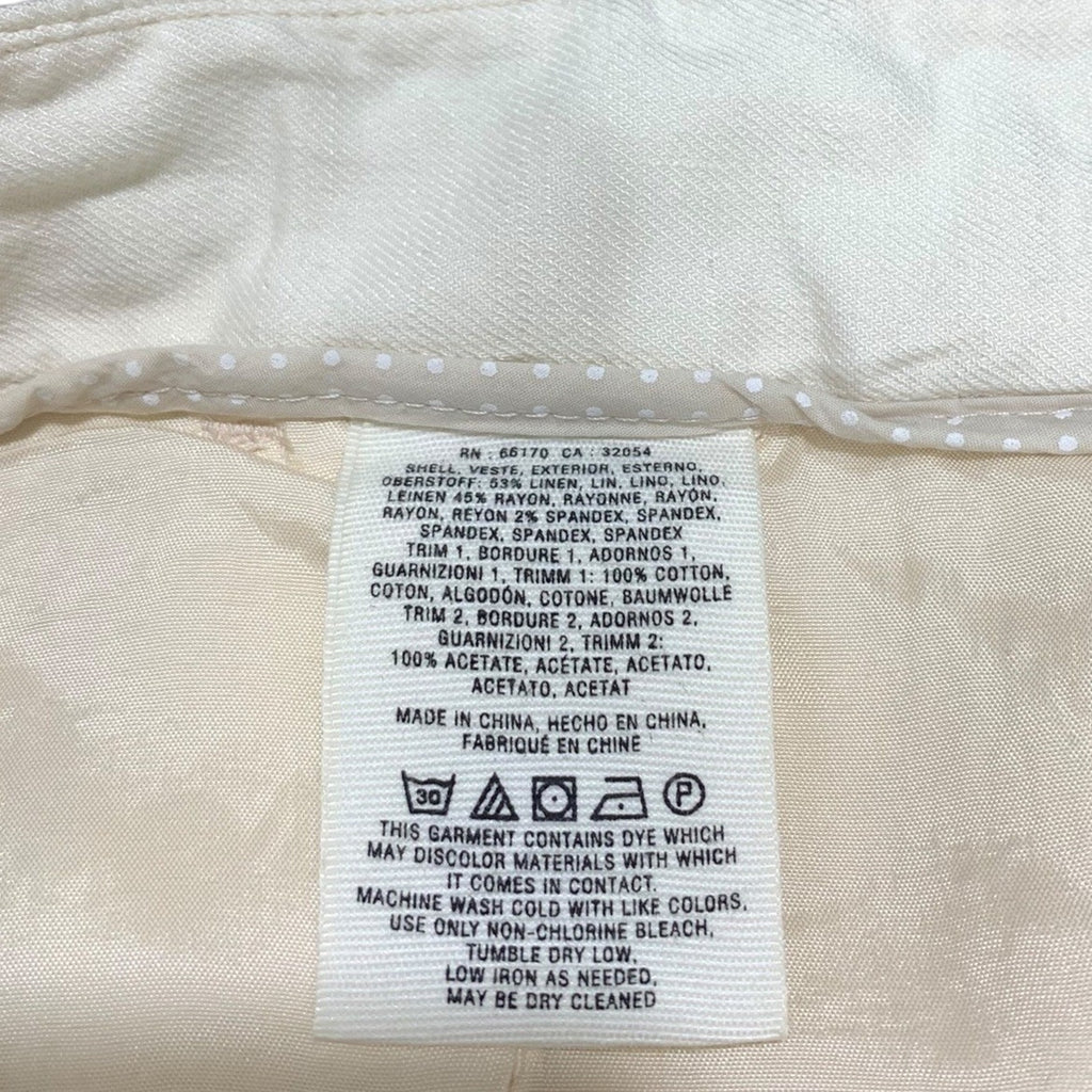 Pilcro and the Letterpress No 29 Cream Drawstring Tapered Pants Womens Size 29