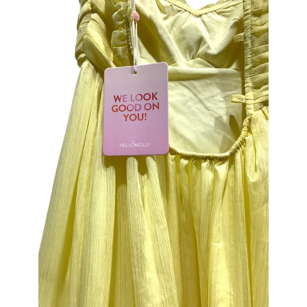 Hello Molly Unforgettable Style Strapless Maxi Dress Yellow US 2 Summer