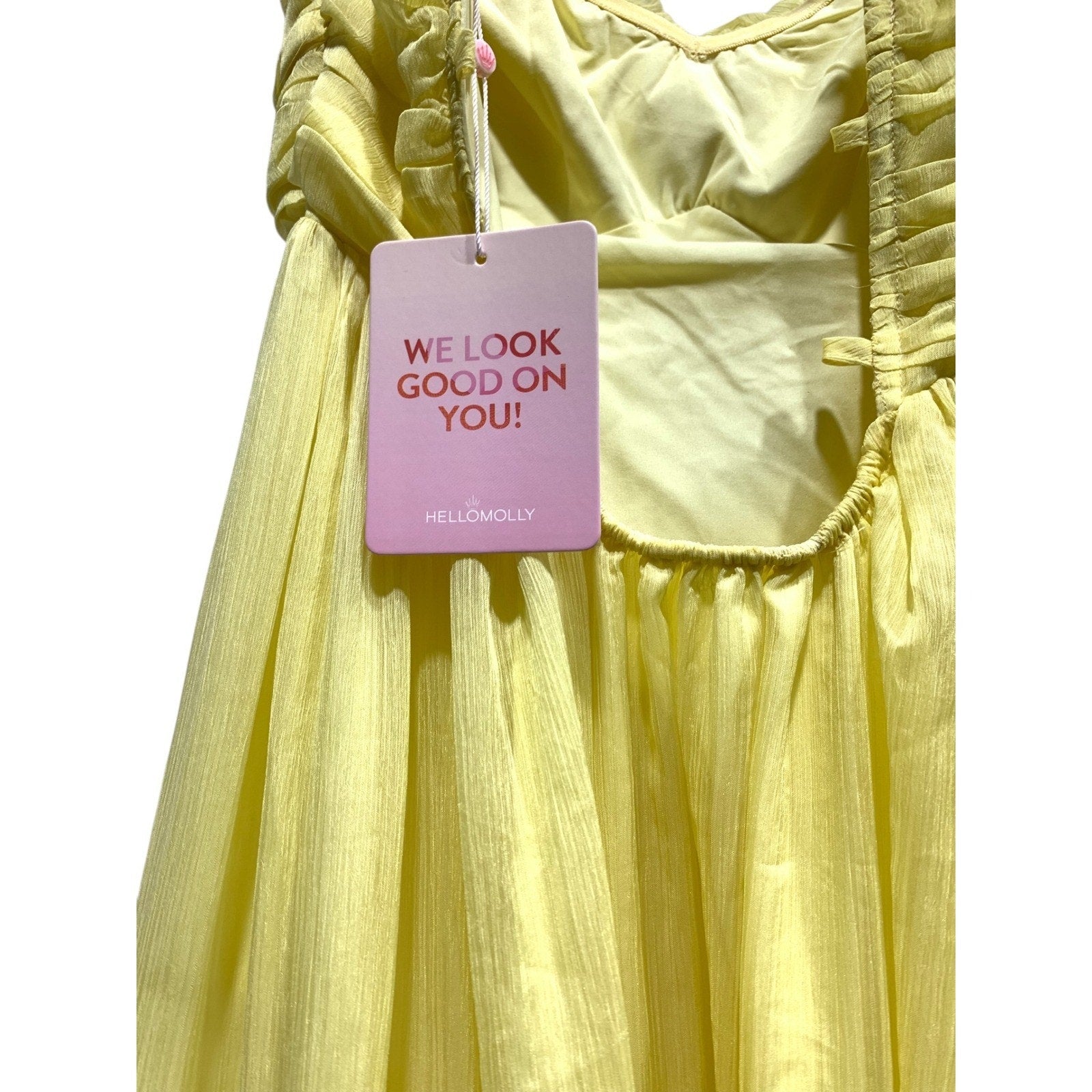 Hello Molly Unforgettable Style Strapless Maxi Dress Yellow US 2 Summer