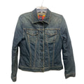 GAP Stretch Denim Jean Jacket Thick Wool Lining S Vintage Holiday 2003