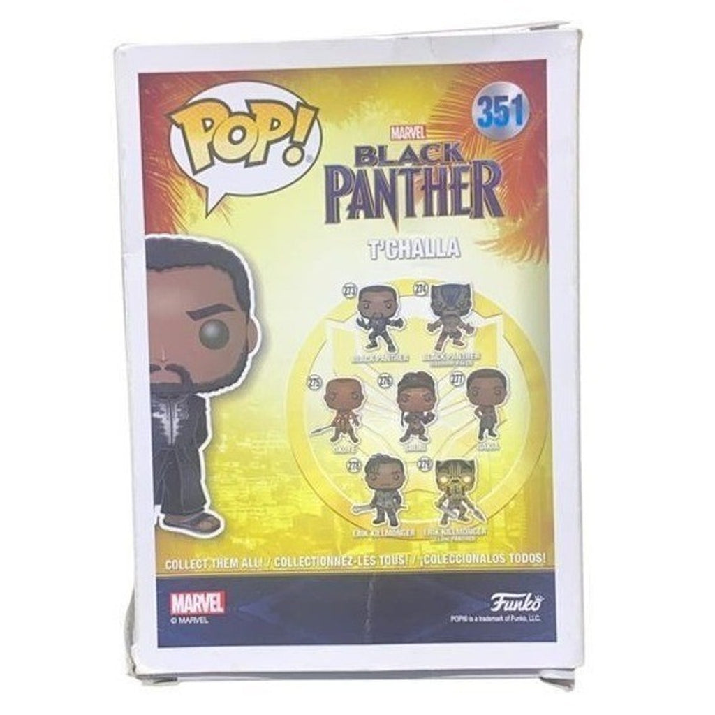 Funko Pop Marvel Black Panther T'Challa 351 Vinyl Bobble-Head Figure Box Damage