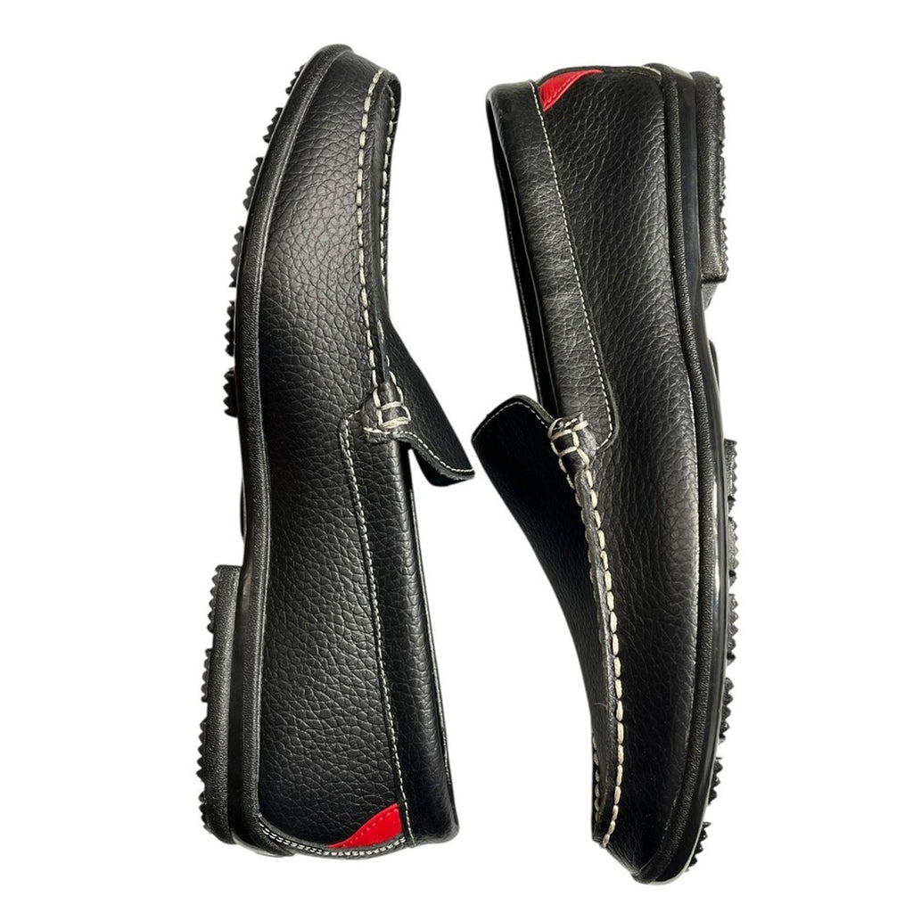 FootJoy Mens Black Leather Driving Moccasin Loafers Golf Shoes Size 8.5M