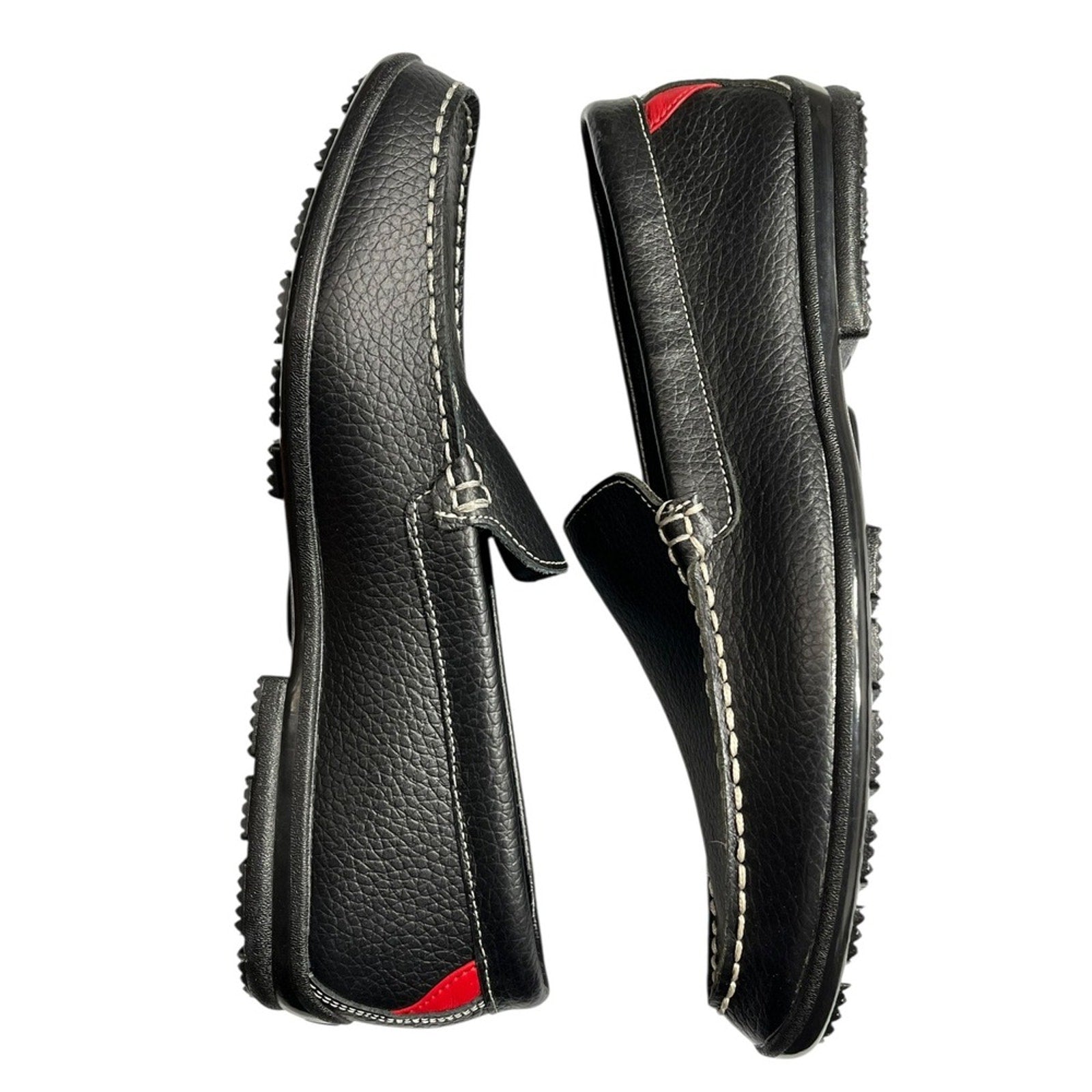 FootJoy Mens Black Leather Driving Moccasin Loafers Golf Shoes Size 8.5M