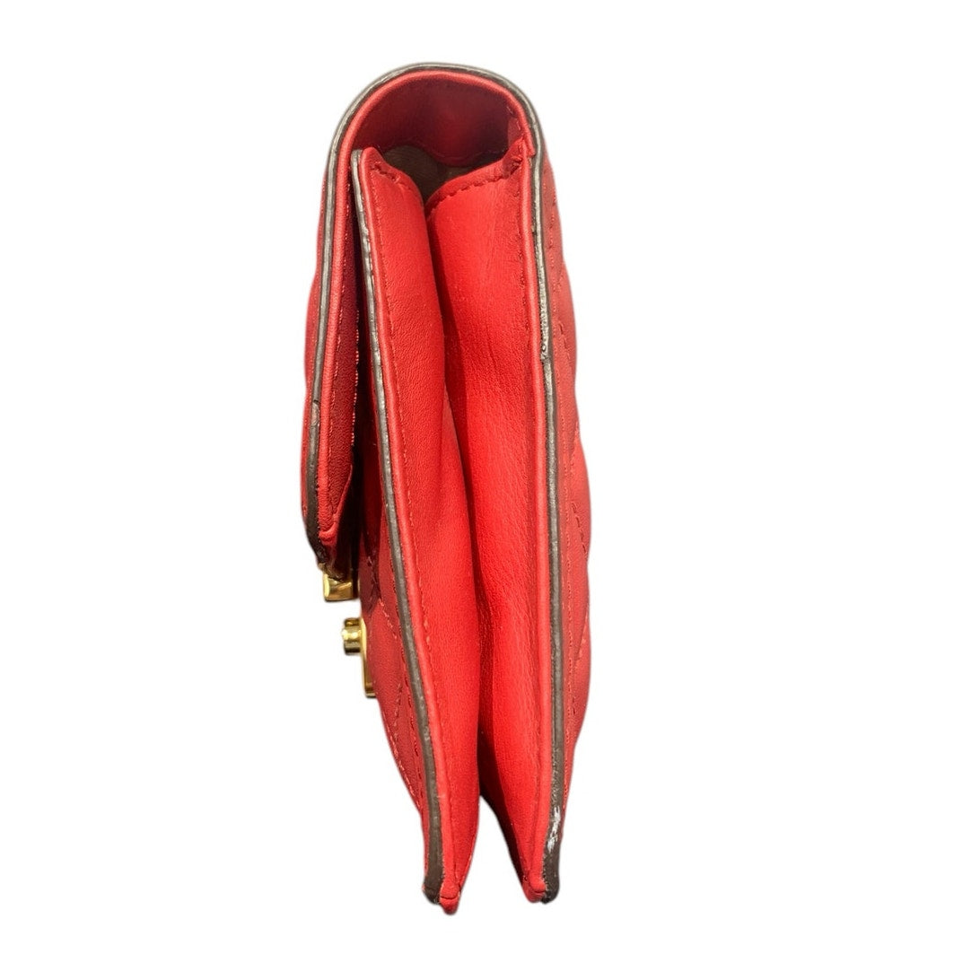 MICHAEL Michael Kors SLOAN MESSENGER Red and Gold Crossbody Bag
