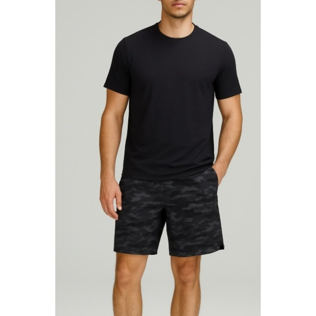 Lululemon Men's Training Shorts Camo Black Gray Athletic Gym Workout