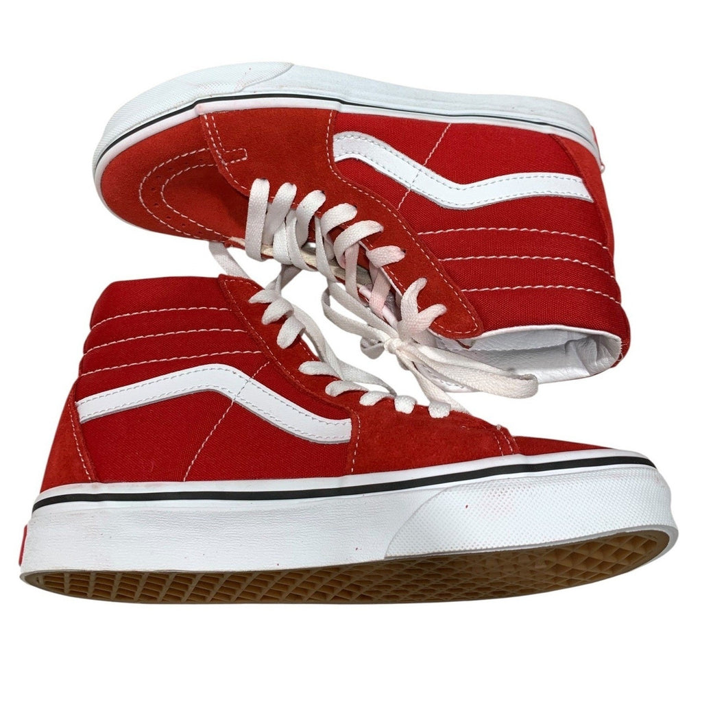 Vans Sk8-Hi Racing Red True White High Top Sneakers Mens 4 Womens 5.5