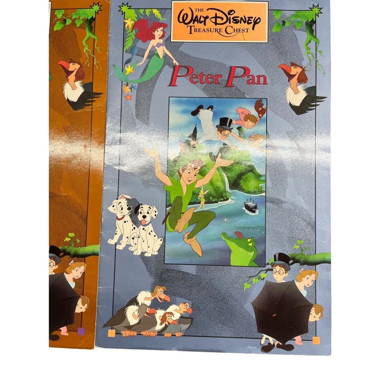 The Walt Disney Treasure Chest Set 5 Large Picture Books Vintage 1991