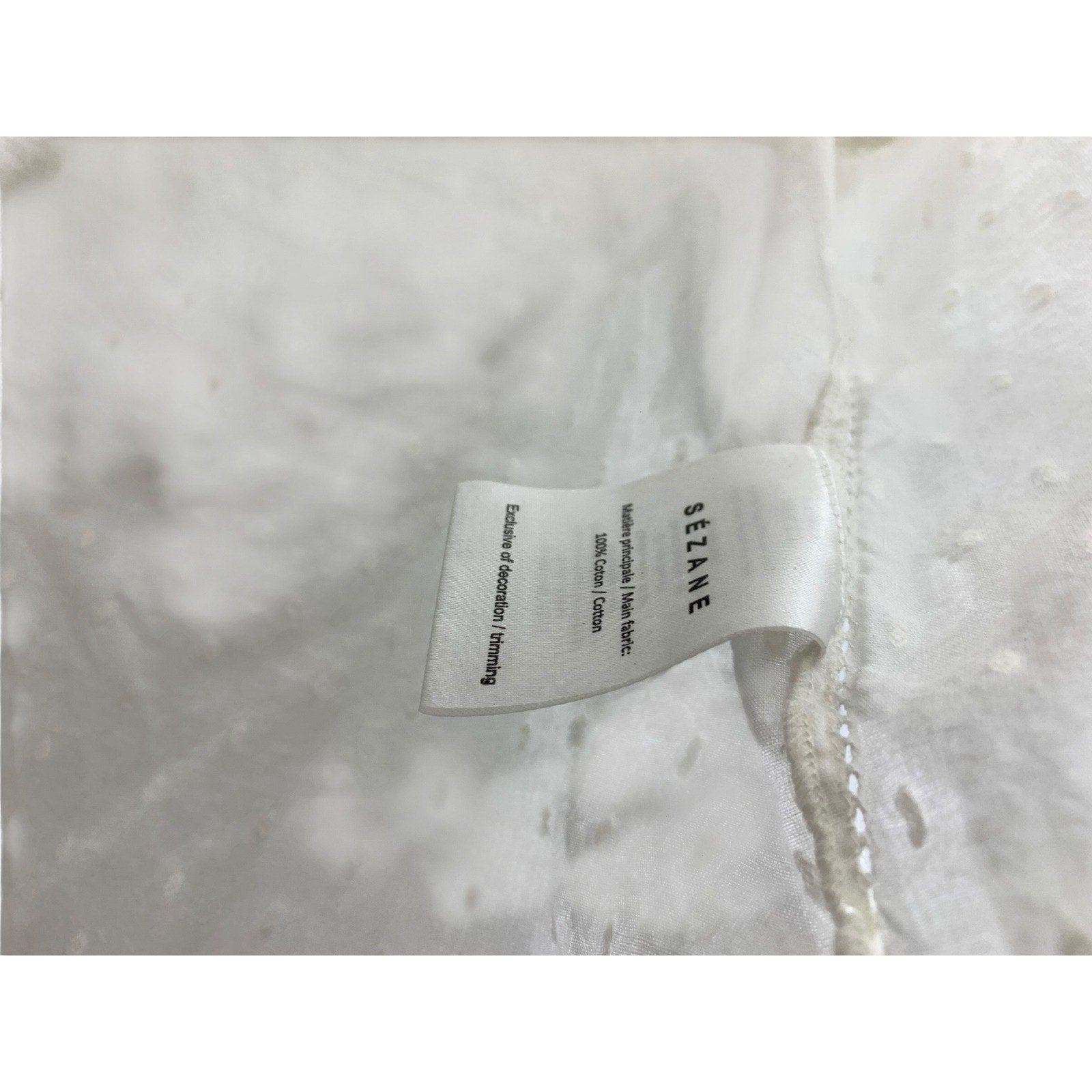 Sézane White Swiss Dot Ruffle Blouse Size 36 French Girl Romantic Cottagecore 4