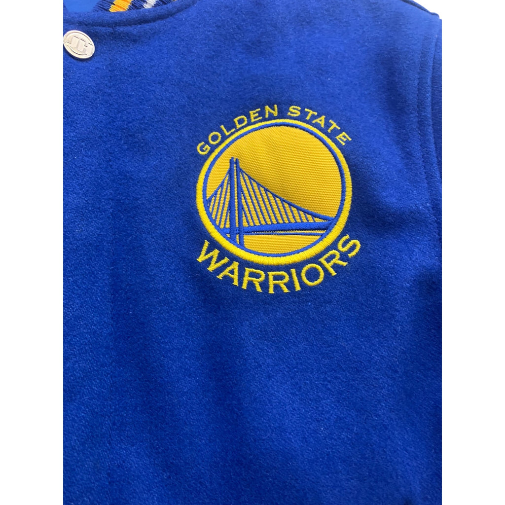 Golden State Warriors JH Design Reversible Wool Logo Jacket sz 5/6