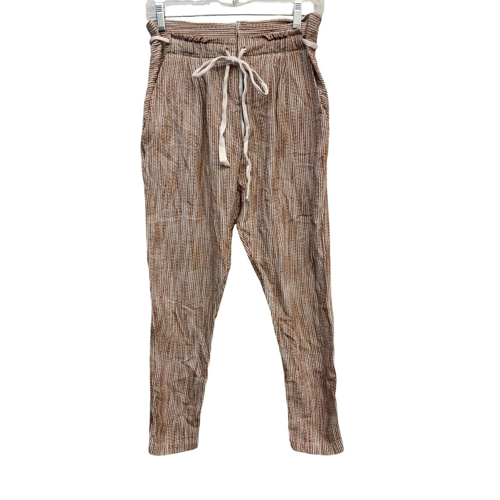 Free People Womens Light at Sunrise Cotton Knit Cropped Pants SZ 4